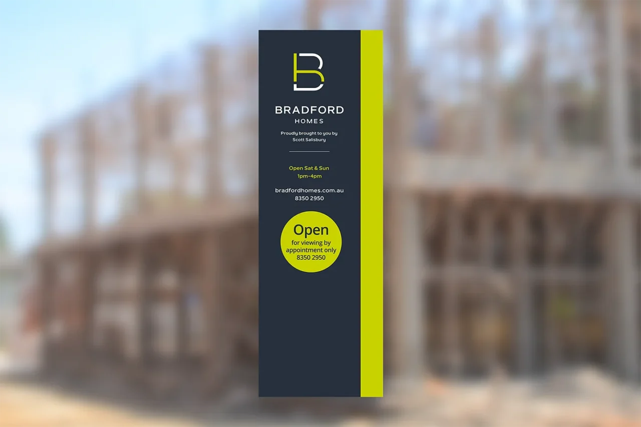 Bradford Homes Display Home Sign